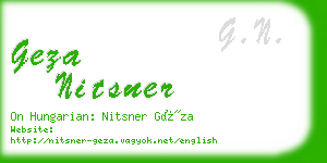 geza nitsner business card